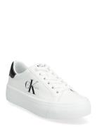 Vulc Flatform Laceup Low Lth White Calvin Klein