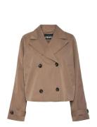 Pcscarlett Ls Short Trenchcoat Noos Bc Brown Pieces