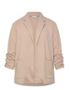 Kcpheolo 3/4 Sl Blazer Beige Kaffe Curve
