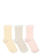 Fine Cotton Rib Socks 3-Pack Patterned Mp Denmark
