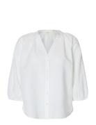 Slfcleo-Alberta Linen Blend Shirt Noos White Selected