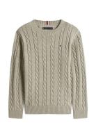 Cotton Cable Sweater Grey Tommy Hilfiger