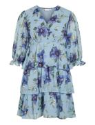 Vimagnolia 3/4 -Neck Short Dress/Dc/Ka Blue Vila