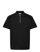 Jjmax Knit Zip Polo Ss Black Jack & J S