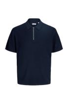 Jjmax Knit Zip Polo Ss Navy Jack & J S