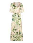 Vimolina V-Neck 2/4 Ankle Dress/Dc/R Green Vila