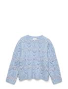 Vmnew Hatty Ls O-N Stitch Pullover Girl Blue Vero Moda Girl