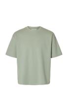 Slmlooseoscar Ss O-Neck Tee Noos Green Selected