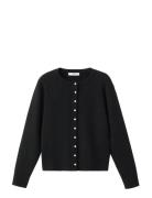 Knitted Button Cardigan Black Mango