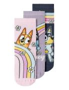 Nmfjensia Bluey 3P Sock Sky Pink Name It