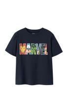 Nkmfergus Marvel Ss Nreg Top Mar Navy Name It