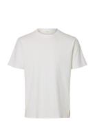 Slhspencer Rib Ss O-Neck Tee Noos White Selected
