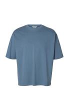 Slhrelaxaspen 2-Ply Ss O-Neck Noos Blue Selected