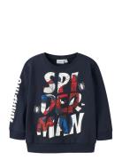 Nmmfloyd Spider Nreg Sweat Bru Mar Navy Name It