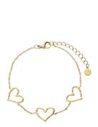 Bracelet Open Hearts Gold My Jewellery