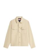 Cotton Nylon Shirt Jacket Beige Tommy Hilfiger