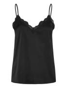 Rmwpenelope Silk Blend Sl Top Black RM By Rosemunde