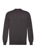 Mesh Logo Crew Neck Jumper Grey Lyle & Scott