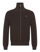 Bernard Zip Cardigan Brown Morris