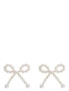 Juliette - Cute Pearl Bow Stud Earrings White Timi Of Sweden