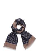 Mixed Wool Scarf Navy Morris