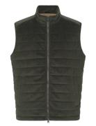 Ted Quilted Cord Vest Khaki Morris