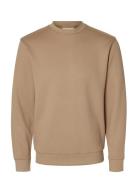 Slmemanuel Soft Crew Neck Sweat Noos Brown Selected