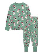 Bamboo Two Piece Pyjamas Green Geggamoja