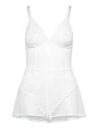Dkny Superior Lace Romper Teddy White DKNY Homewear