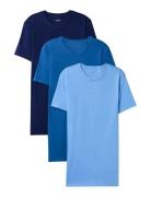 S/S Crew Neck 3Pk Blue Calvin Klein