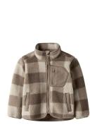 Nmmmonico Sherpa Jacket Check Brown Name It