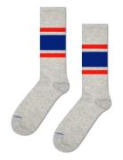Simple Stripe Sneaker Sock Grey Happy Socks