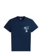 Tjm Reg City Sign Ss Tee Ext Navy Tommy Jeans