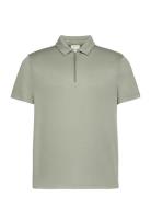 Ss Slim Stretch Mesh Pique Polo Khaki Calvin Klein
