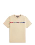 Brand Love Stripe Tee Beige Tommy Hilfiger