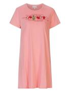 Nightdress With Short Sleeves Pink Damella Of Sweden