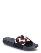Th Braided Pool Slide Navy Tommy Hilfiger