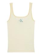 Striped Monologo Scoop Nk Rib Ta Yellow Calvin Klein Jeans