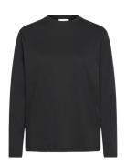 Basic O-Neck Tee L/S Black Enkel Studio