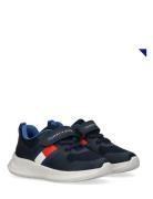Tommy Hilfiger Flag Low Cut Lace-Up/Velcro Sneaker Navy Tommy Hilfiger