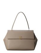 Emblem Hw Pebble Satchel Beige Calvin Klein