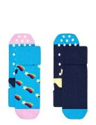 Kids 2-Pack Shooting Star Anti-Slip Socks Blue Happy Socks