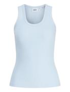 Jxfrida Sl U-Neck Top Jrs Noos Blue JJXX