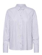 Sylina Striped Shirting Navy Rue De Tokyo