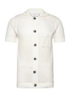 Chrocet S/S Cardigan White Lindbergh