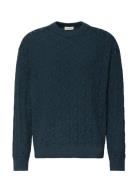 Ls Easy Aop Cotton Crewnk Sweate Navy Calvin Klein Jeans