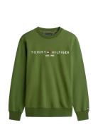 Tommy Logo Sweatshirt Khaki Tommy Hilfiger