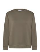 O-Neck Sweatshirt Khaki Enkel Studio