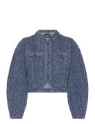 Round Sleeve Denim Jacket Blue ROTATE