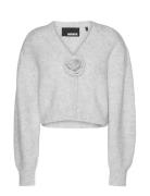 Knit Puffsleeve Cardigan White ROTATE